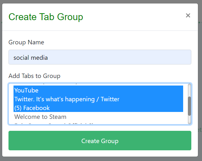 create group